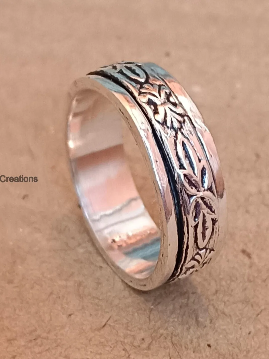 Favorite Woman Spinner Ring, Handmade Ring, 925 Sterling Silver Ring, Anniversary Gifts Ring For Woman, Designer Gifts Ring, Lovely Ring,