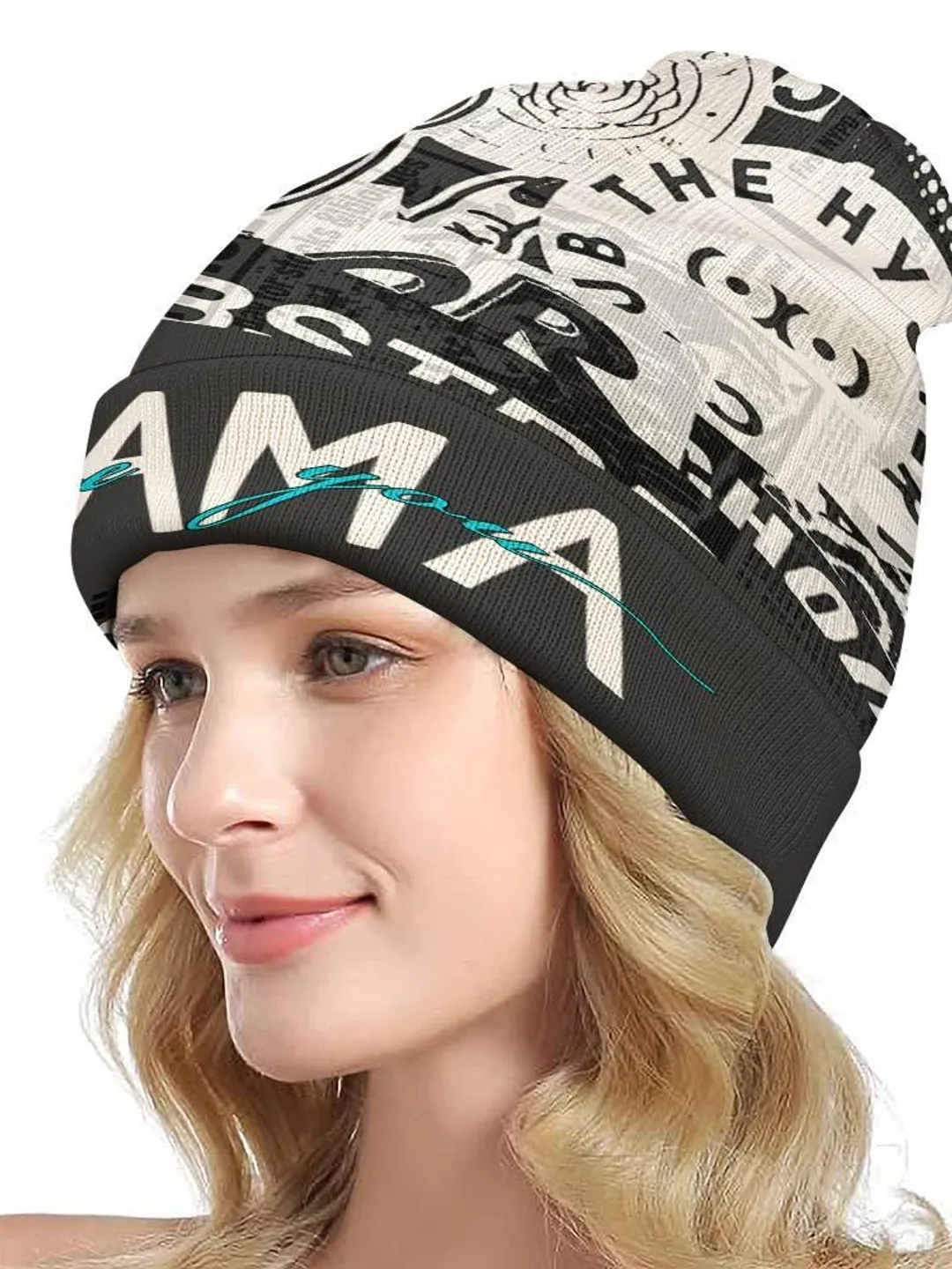 Custom Beanie Custom Logo/Text Hats, Custom Personalized Embroidery Hat, Text Knit Winter Hat, Women's Benie Man  Winter Hat