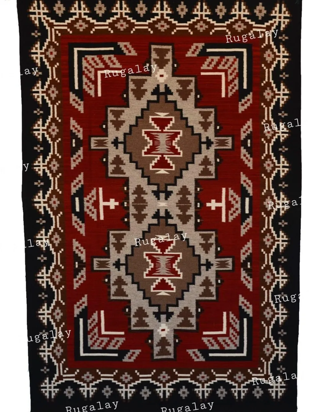 El Paso Designs Beautiful Hand-Woven Southwest Style Accent Rug Navajo ...
