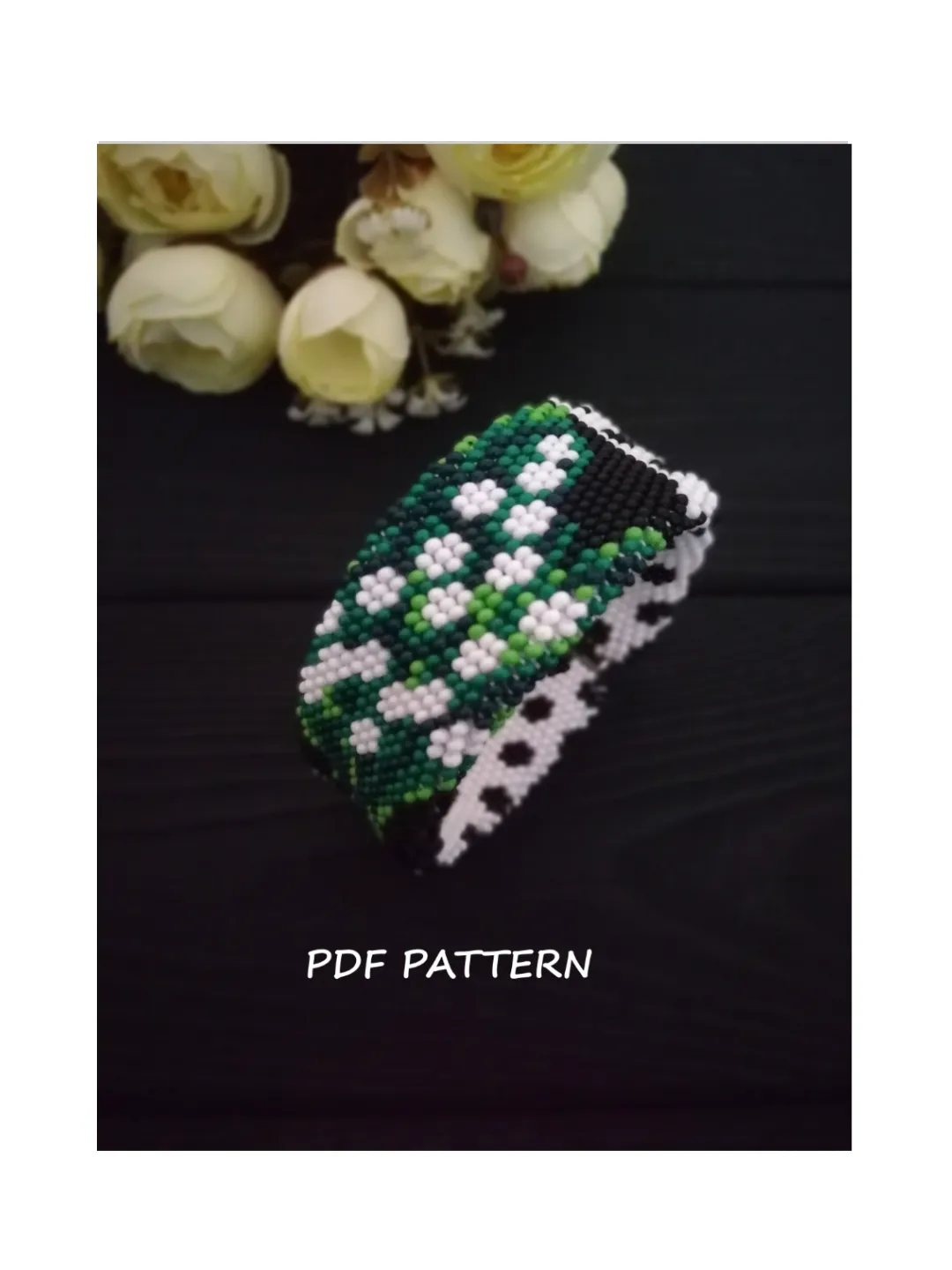PDF Bead Crochet Pattern , Crochet Pattern for Beaded Bracelet