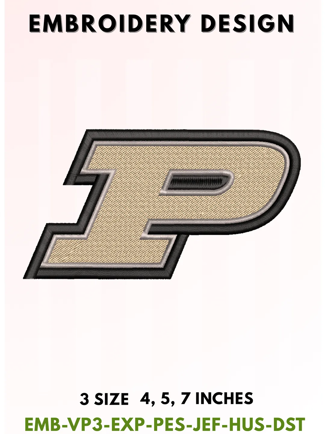 Boilermaker Football Embroidery Design, College Sports Embroidery Files, Sports Machine Embroidery Files, 3 Sizes, Instant Download