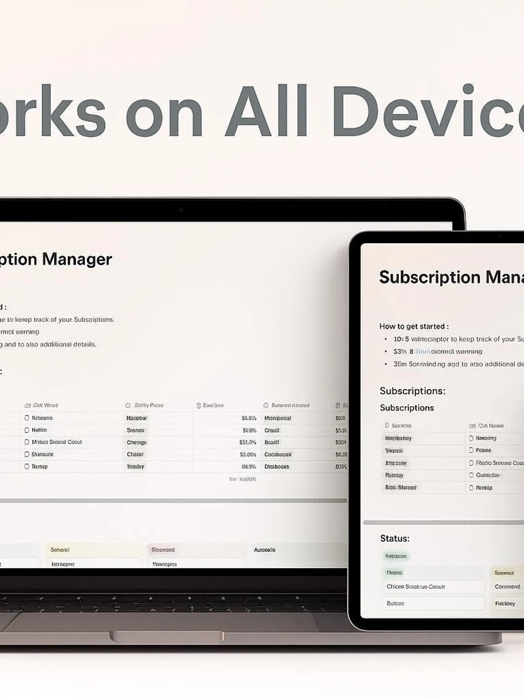 Subscription Manager Notion Template | Track Renewals, Payments & Costs ...
