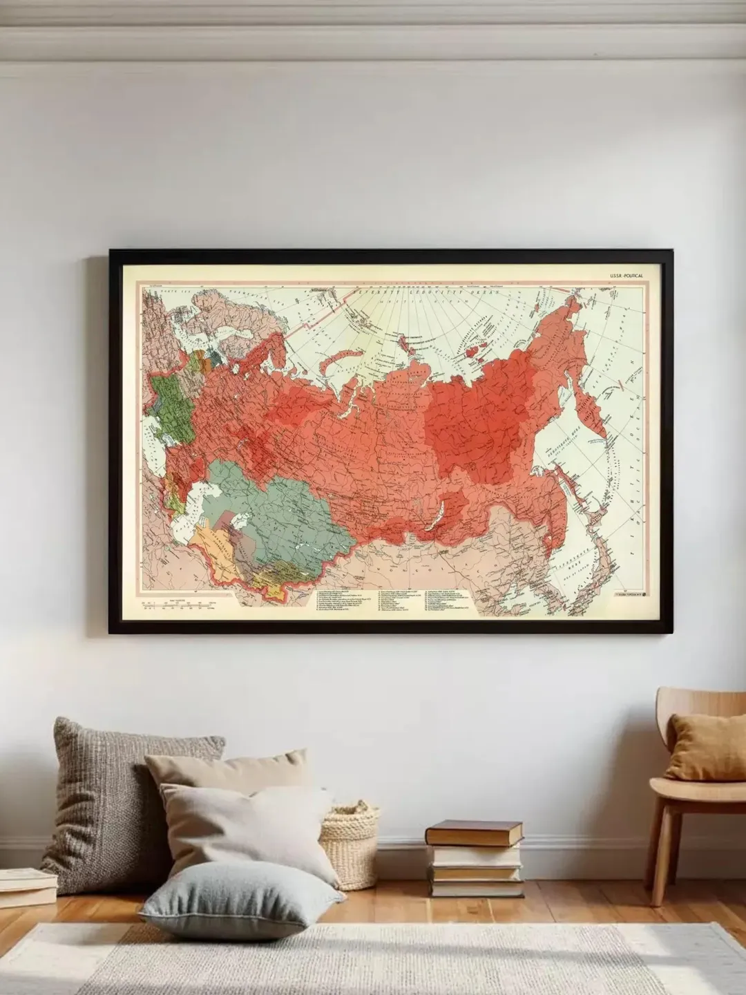 Old Map of Soviet Union CCCP USSR map  | Wall Map Print