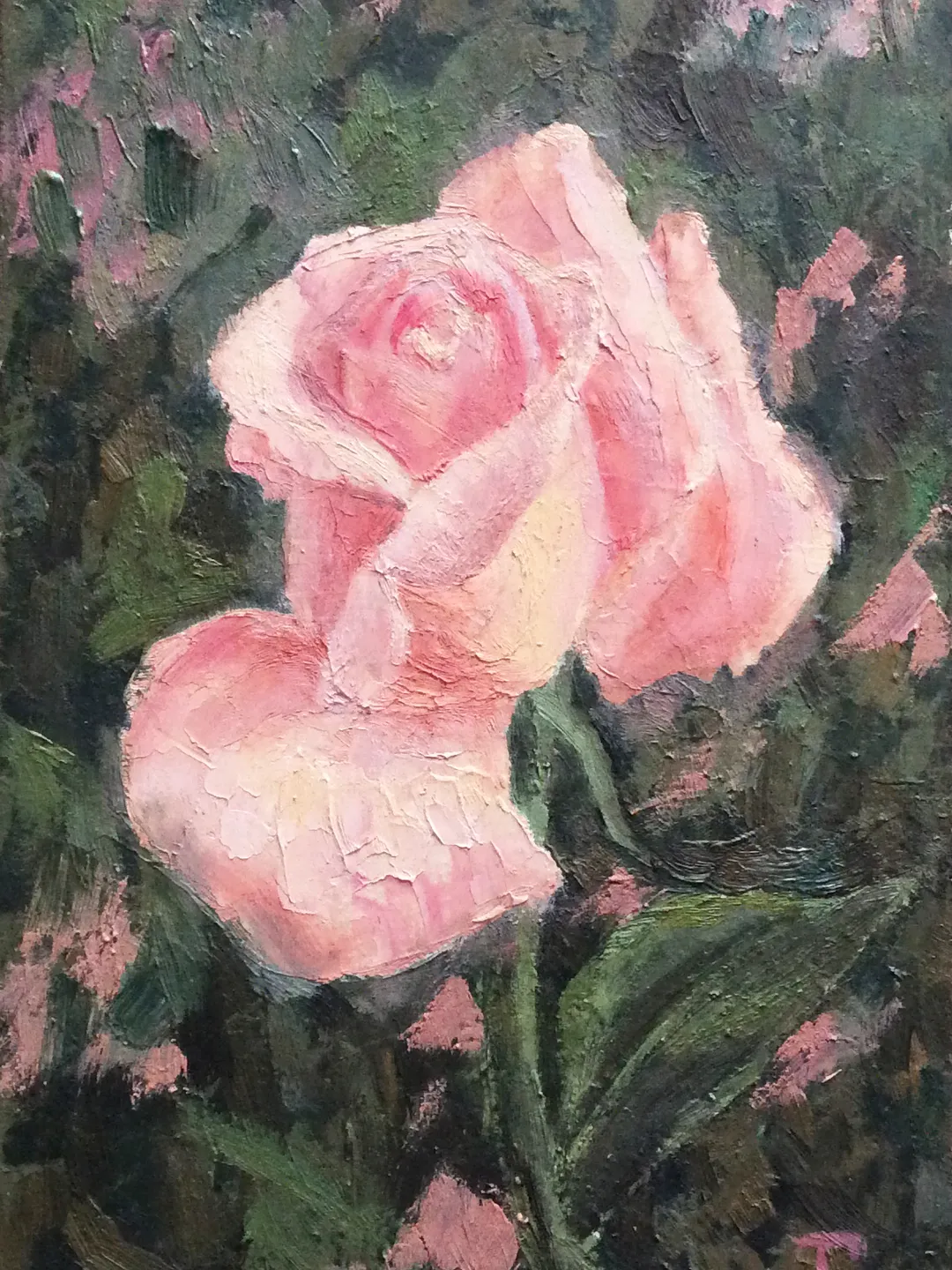 "Rose" oil small painting flower stilllife original wall art picture artwork floral