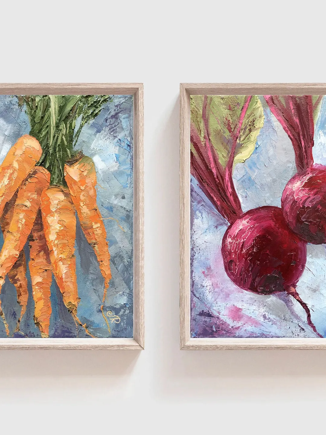 Kitchen Still life Painting Vegetables Paintings Original Oil Beets Paintings Carrots Painting