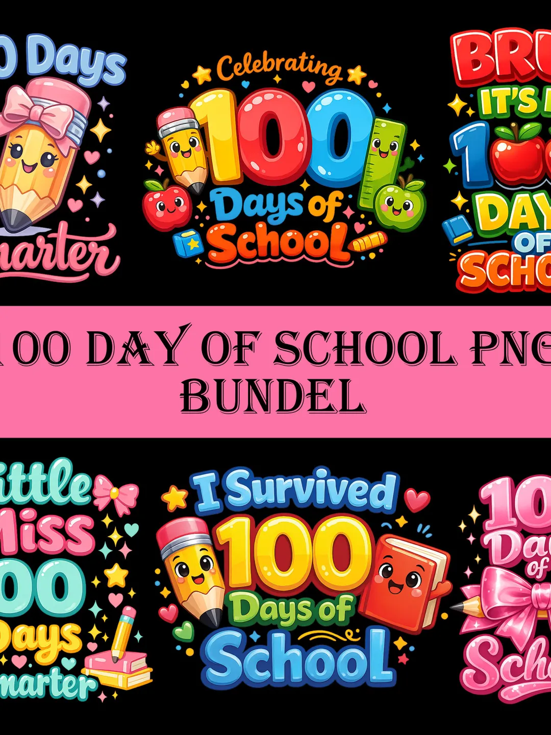 School Star 100 Days Smarter PNG | Cute 100th Day of School Shirt ...