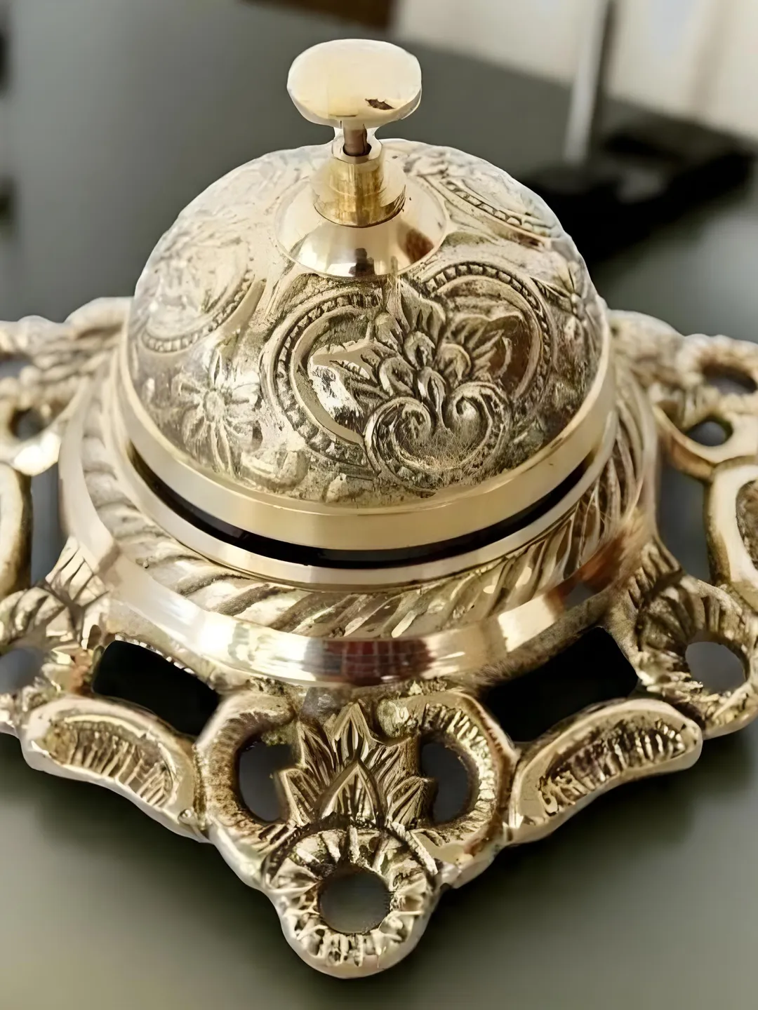 19th Century English Sterling Silver Desk Bell Reception Service Bell - View #5