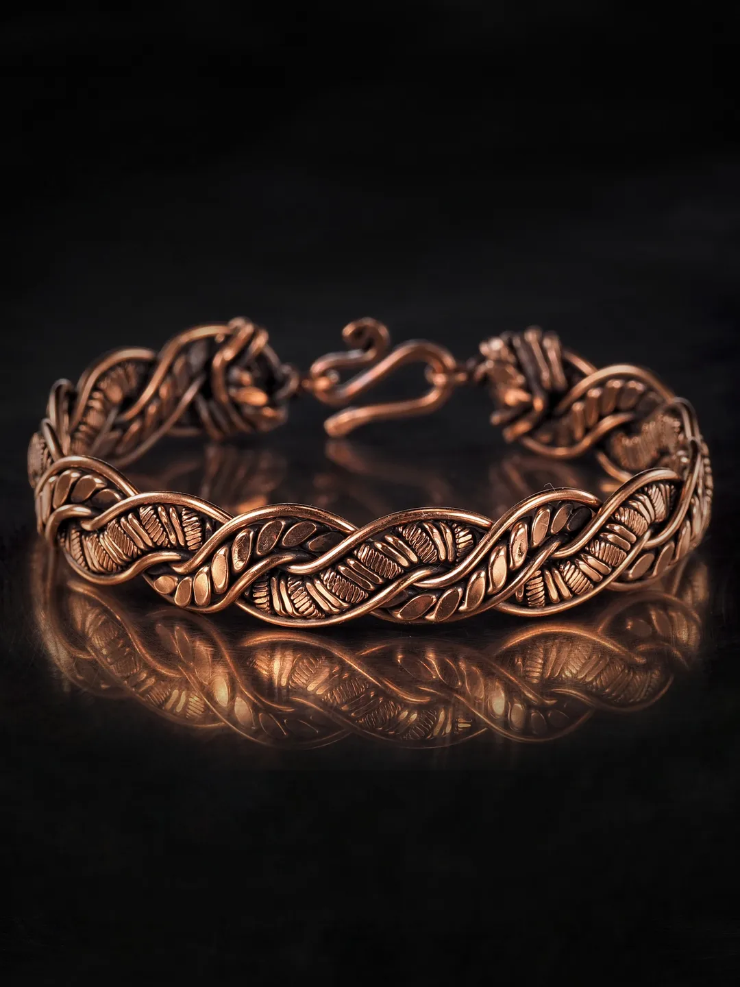 Wire wrapped copper bracelet for woman Antique style copper jewelry WireWrapArt
