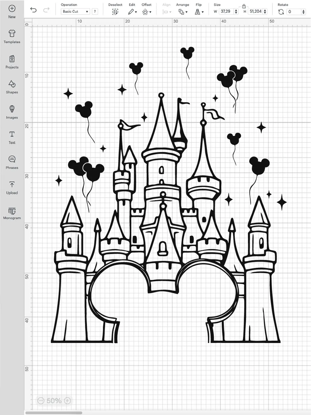 Disney Castle SVG, Mickey Balloons PNG, Cinderella Castle Clipart