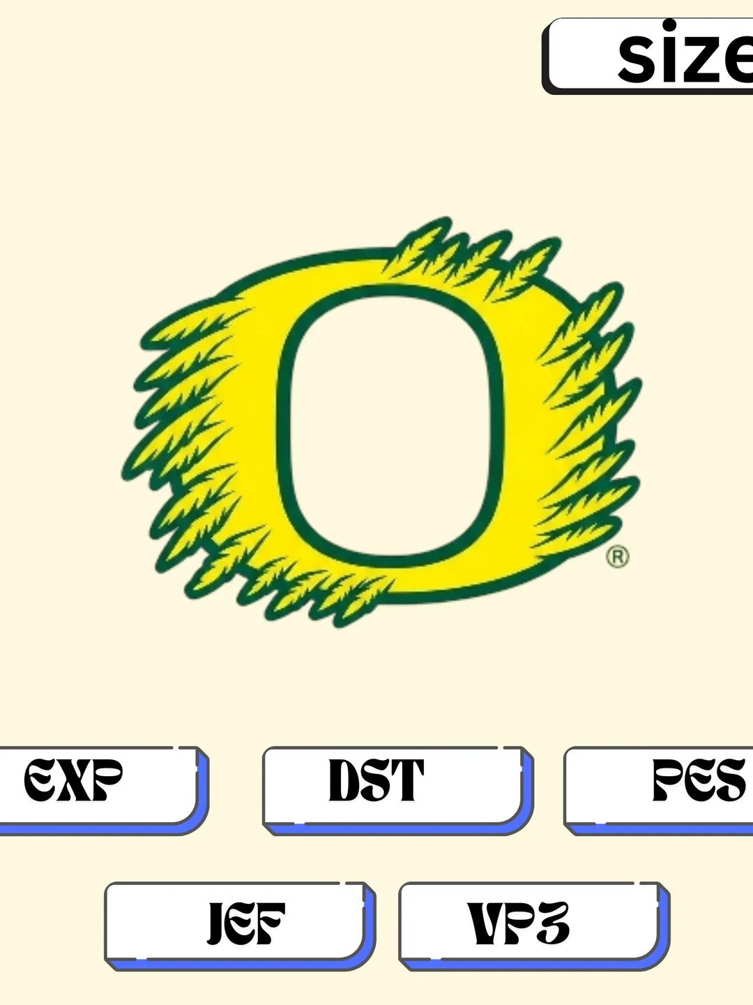 UNF Ospreys Logo Embroidery Pattern | Multi-Size Machine Digitized File | DST, PES, JEF, EXP, VP3