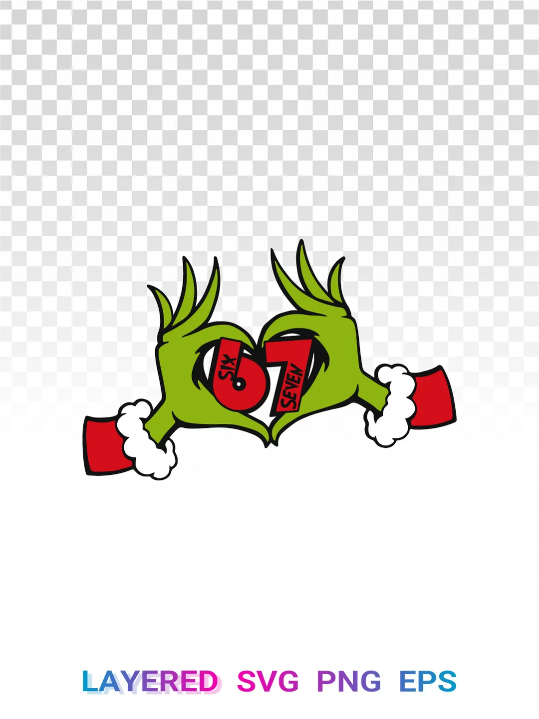 67 Grinch Christmas SVG, Six Seven Meme PNG, Gen Z Holiday