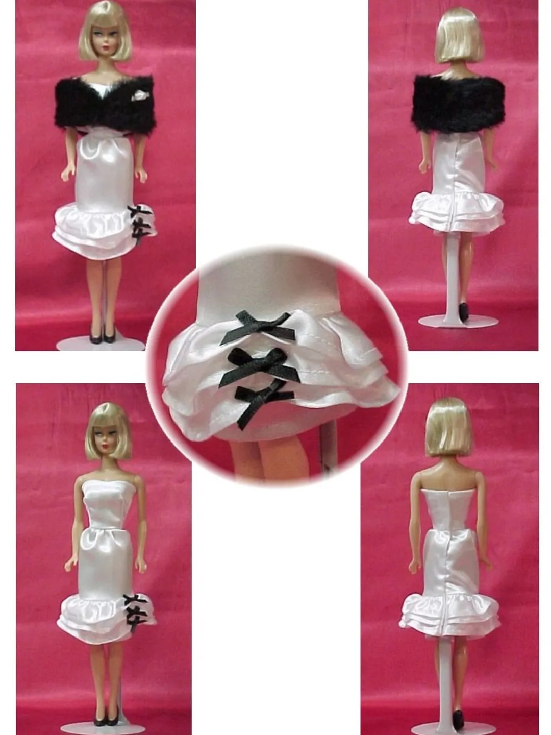 Vintage Barbie Sewing Pattern Ruffle Hem Dress Wardrobe Clothes for Dolls 11-1/2" Digital Download PDF