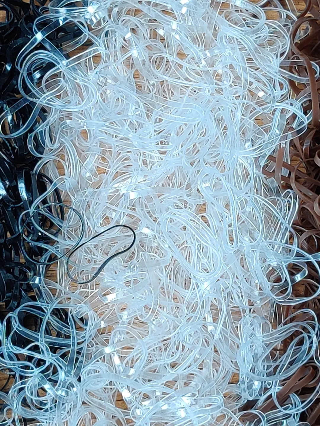 Thin Elastics Small Hair Rubber Bands Dreads Hair Ties/ BUNDLE - set of 100