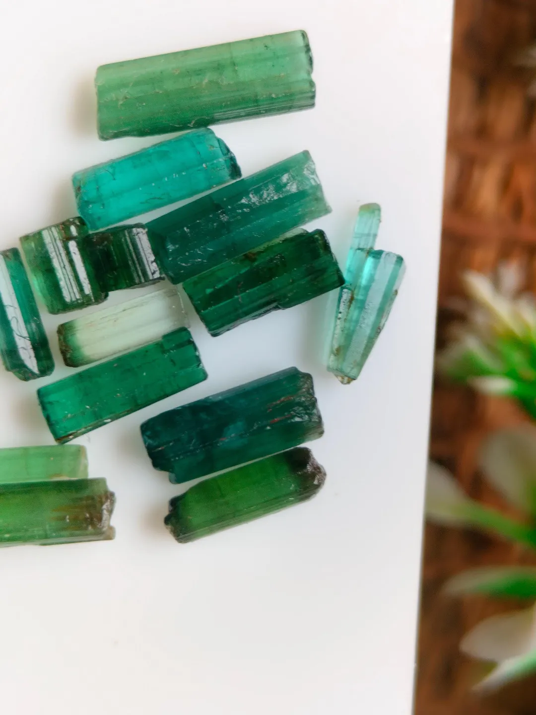 Raw Green Blue Tourmaline Pencil Rods Gemstone, Uncut Jewelry Making ...