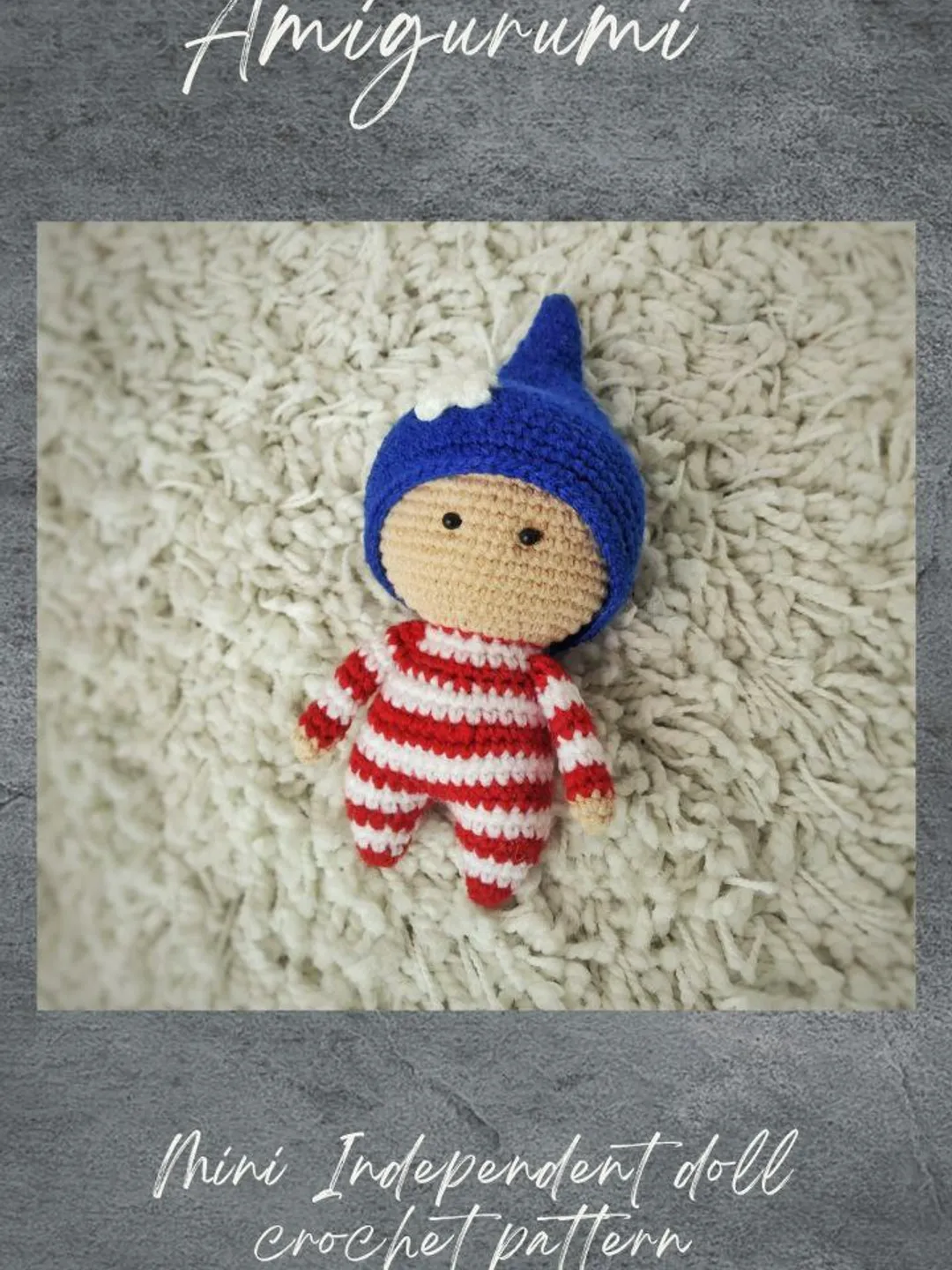Amigurumi Gnome crochet pattern. Independence Day doll crochet pattern