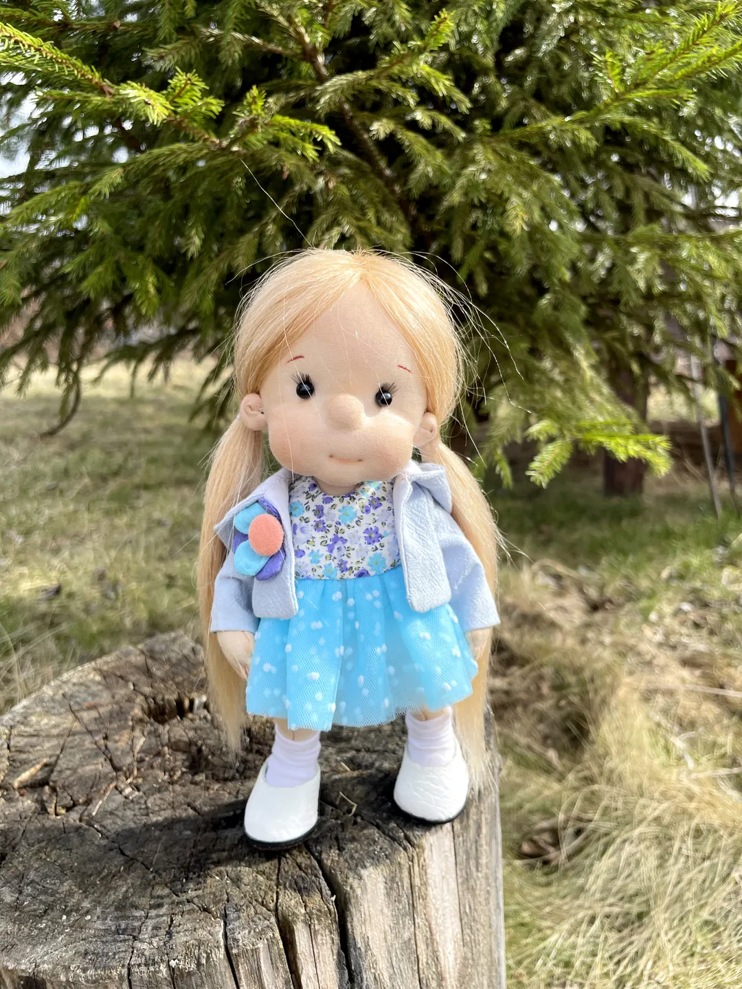 Handmade Textile Doll Art Doll Waldorf Doll Inspiration Birthday Gift for Girl