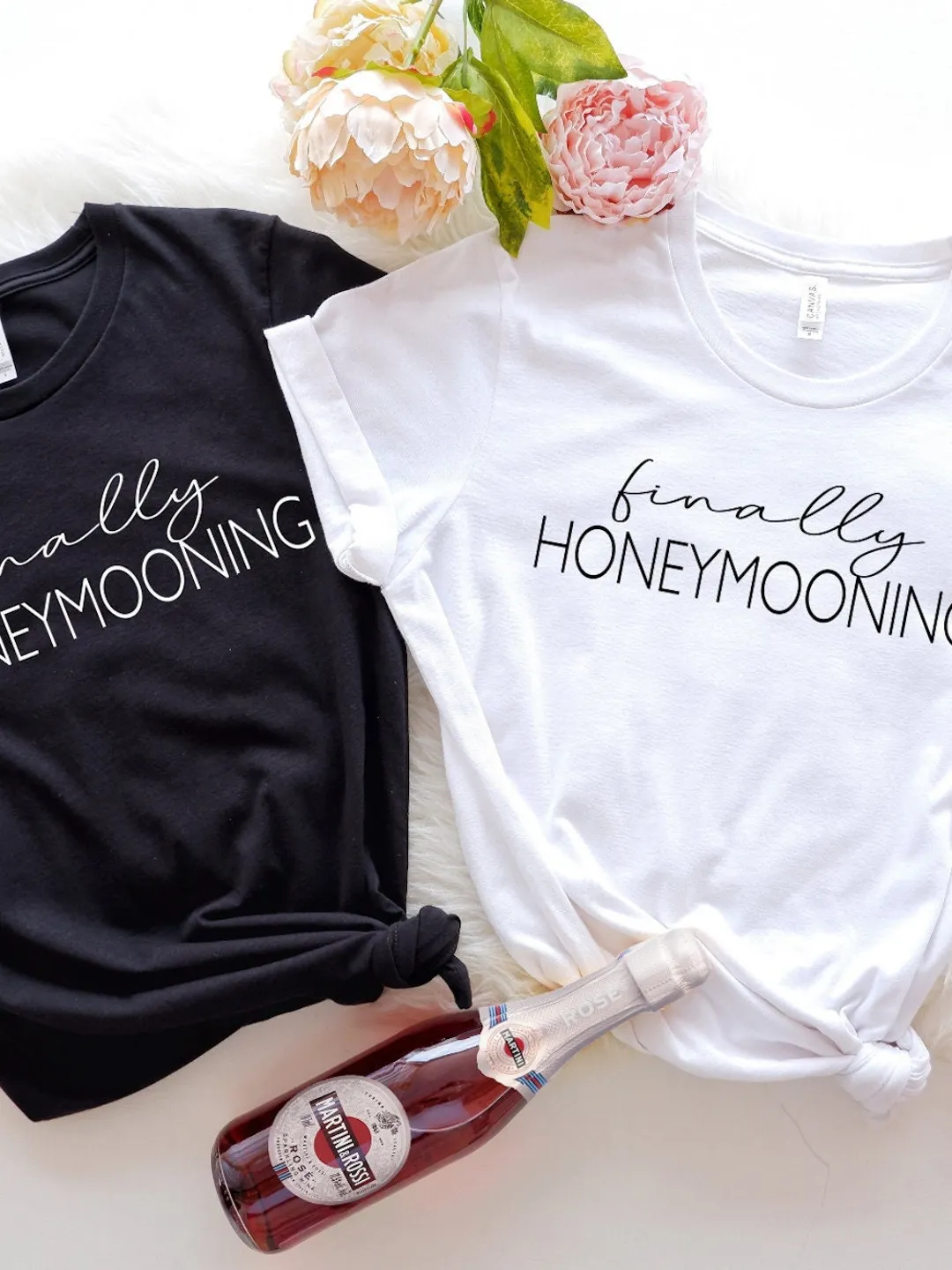 Honeymoon Couple Shirts - Bride and Groom Matching Tees