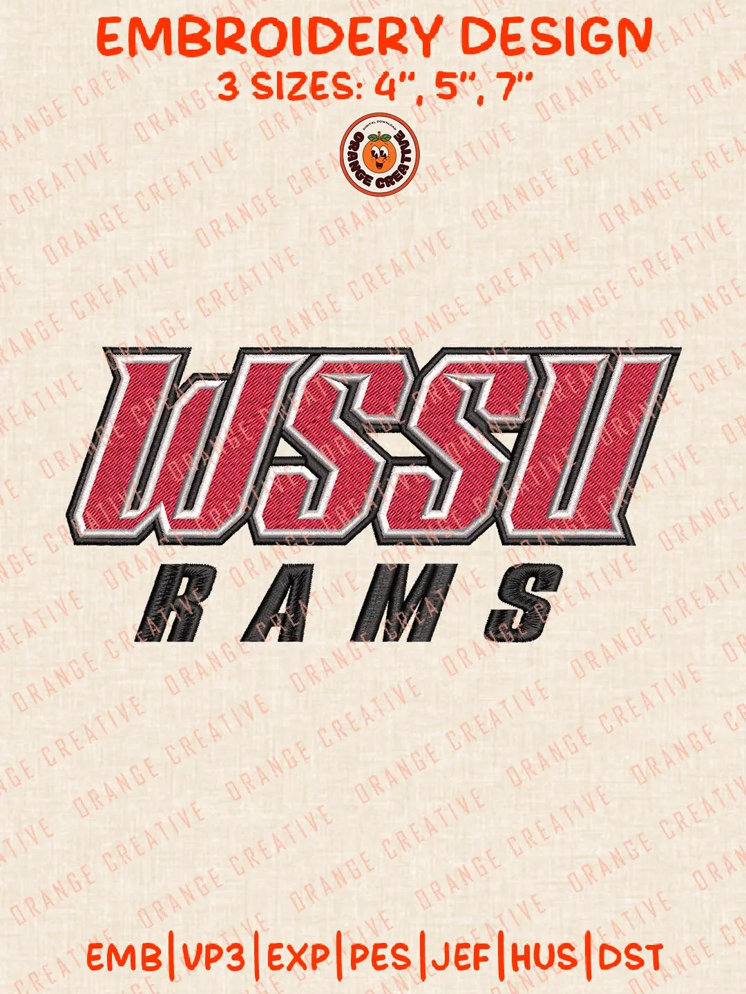 WSSU Rams Est 1892 Embroidery Design, NCAA Winston Salem State Rams ...