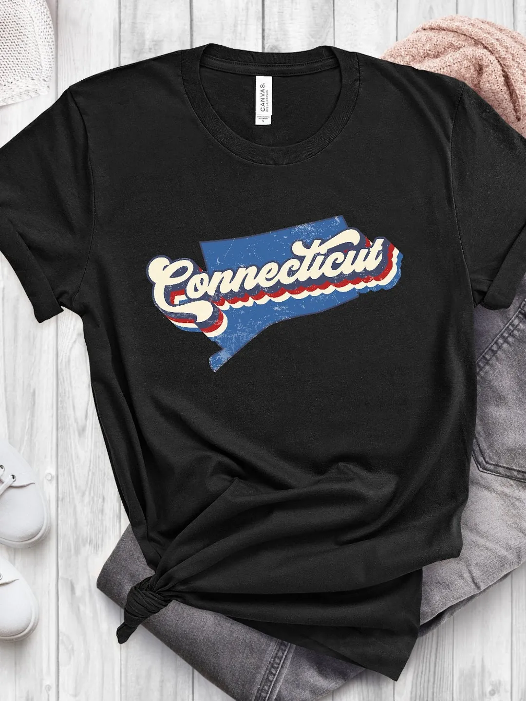 Connecticut Pride Shirt - Vintage Style, Soft Cotton Blend Tee