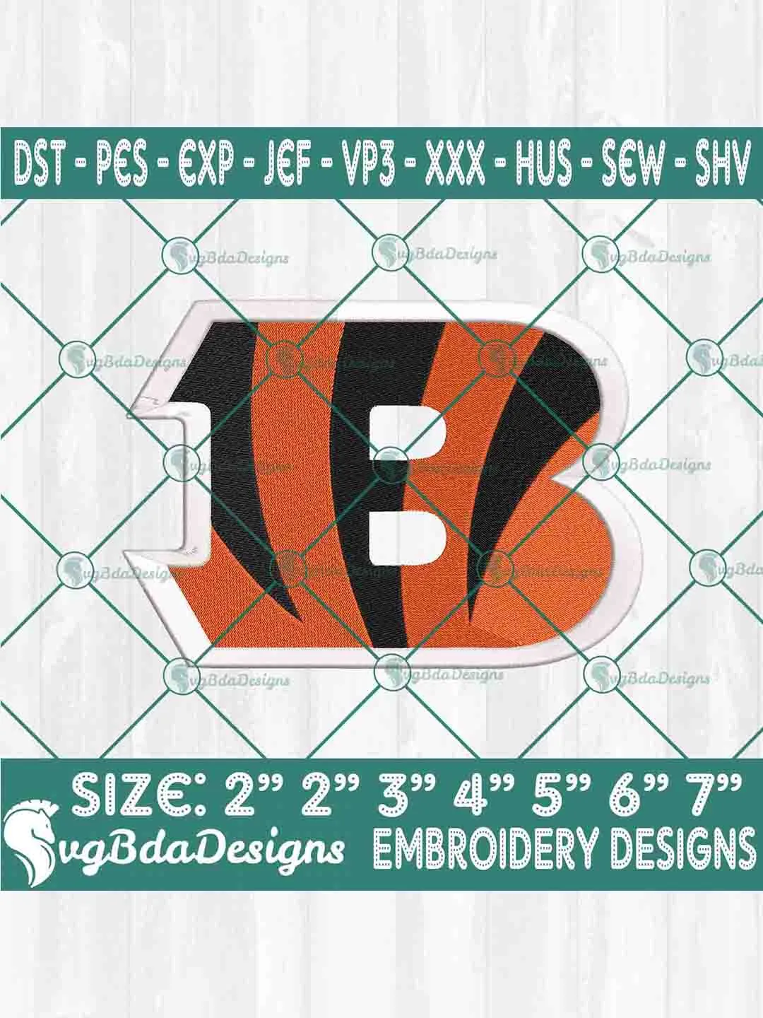 Cincinnati Bengals Machine Embroidery Design, NFL Embroidery Designs