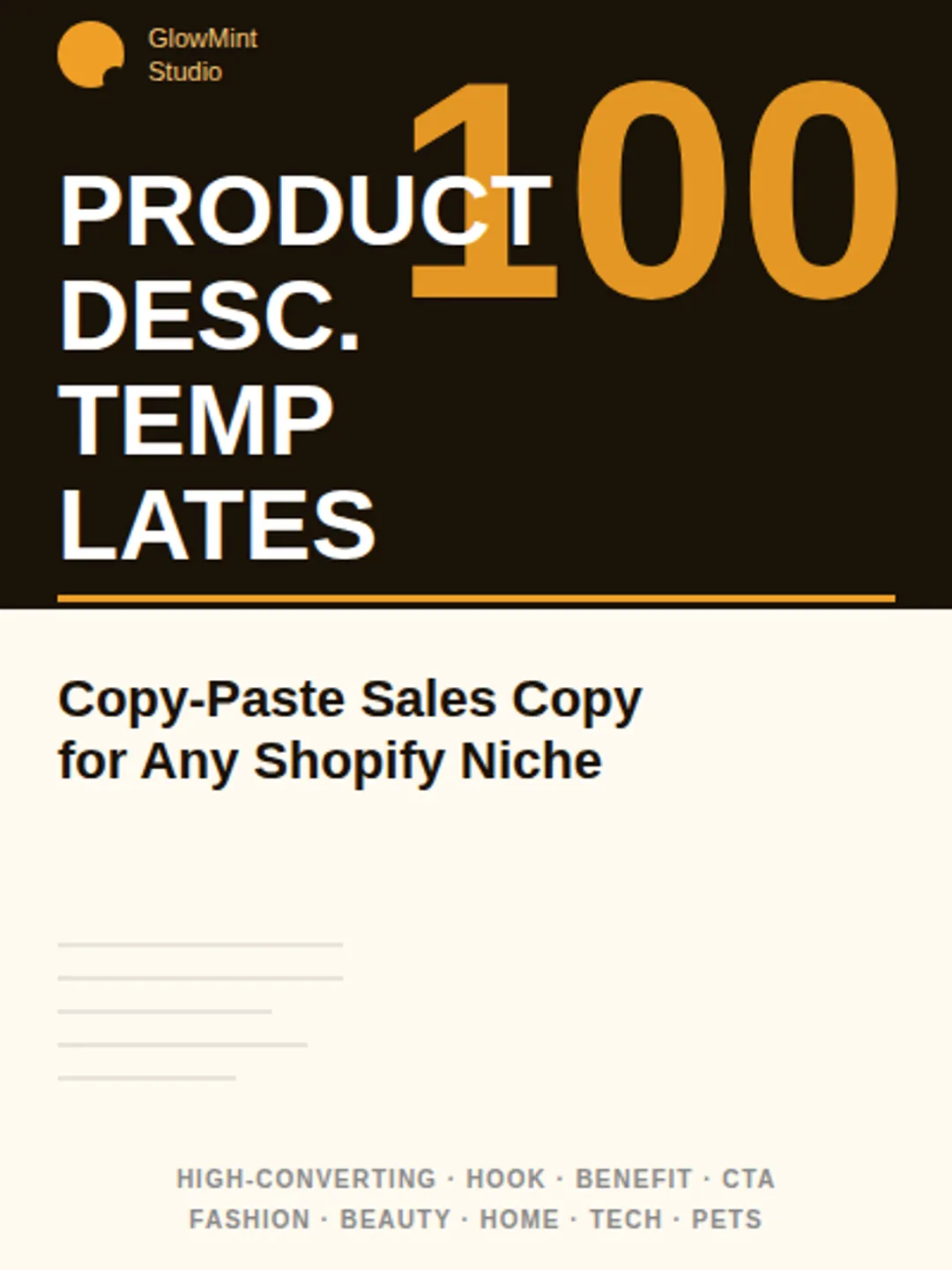 100 Product Description Templates 2026 — Copy-Paste Sales Copy for Shopify
