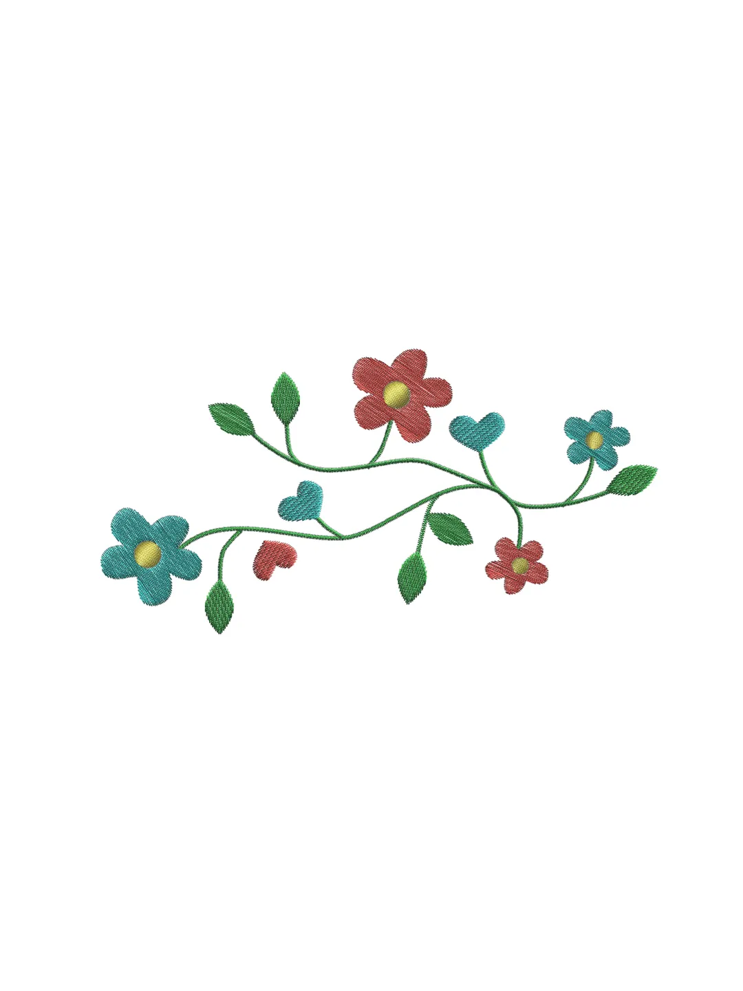 Flower branch embroidery design,Flowers machine embroidery design,Fun embroidery design,INSTANT DOWNLOAD-1399