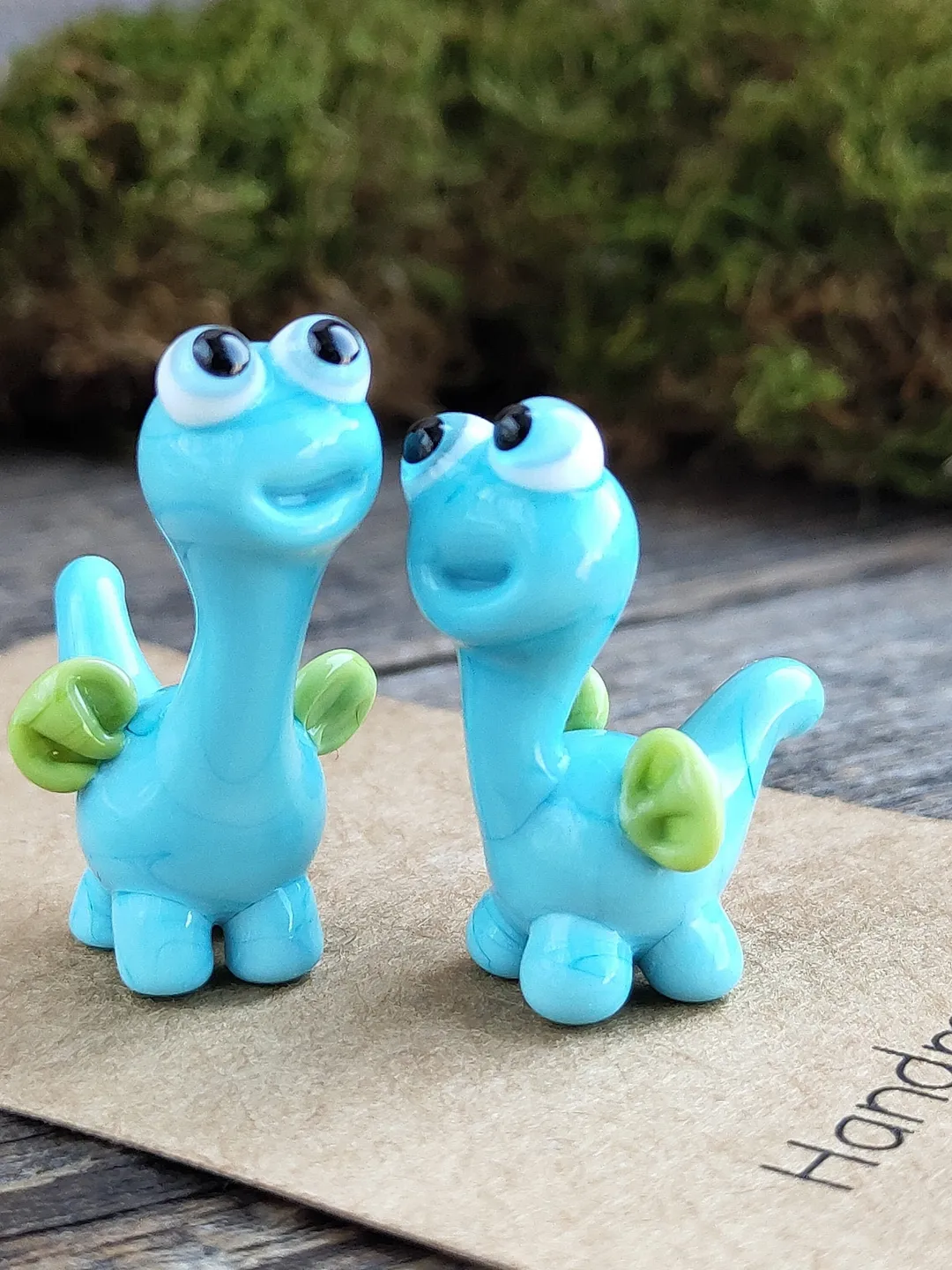 DINOSAUR ORNAMENTS Dinosaur figurine Glass dinosaur decor Miniature Dinosaur gift Dino figurine Glass figurines Tiny glass animals Dragon