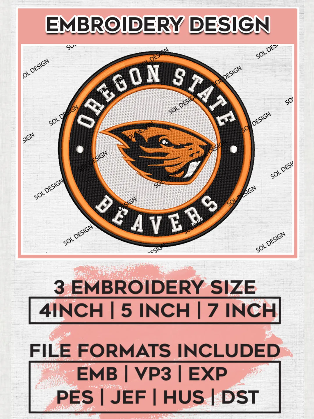 Oregon State Designs Oregon State Beavers Est 1868 Logo Embroidery Designs, NCAA Oregon ...