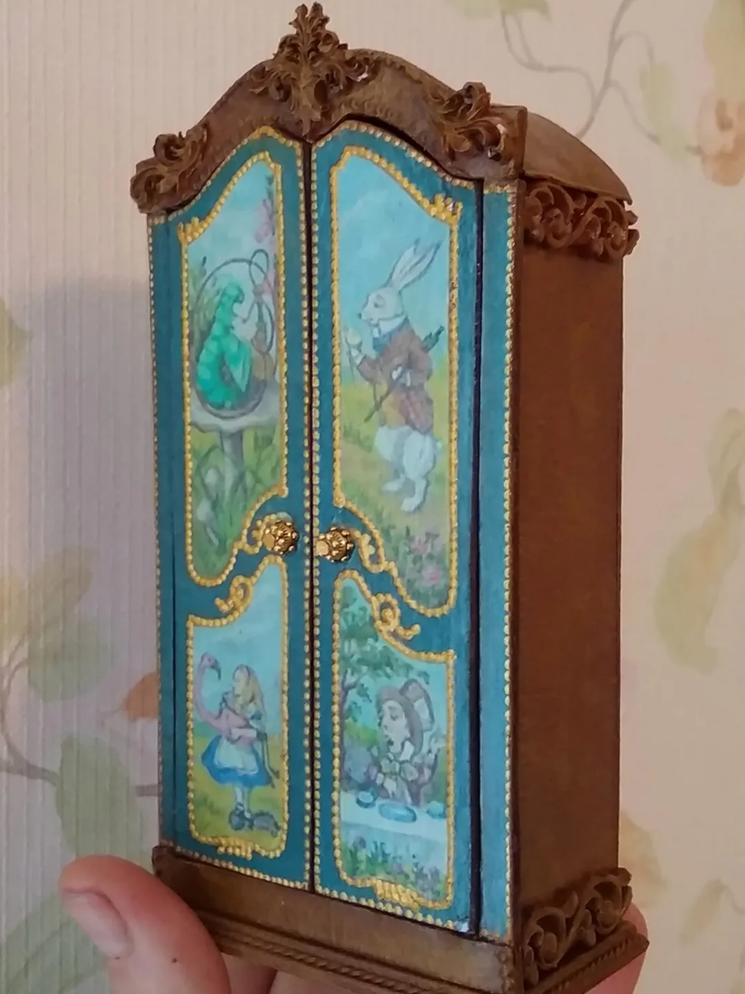 Wardrobe for dollhouse. Dollhouse miniature.1:12 scale.