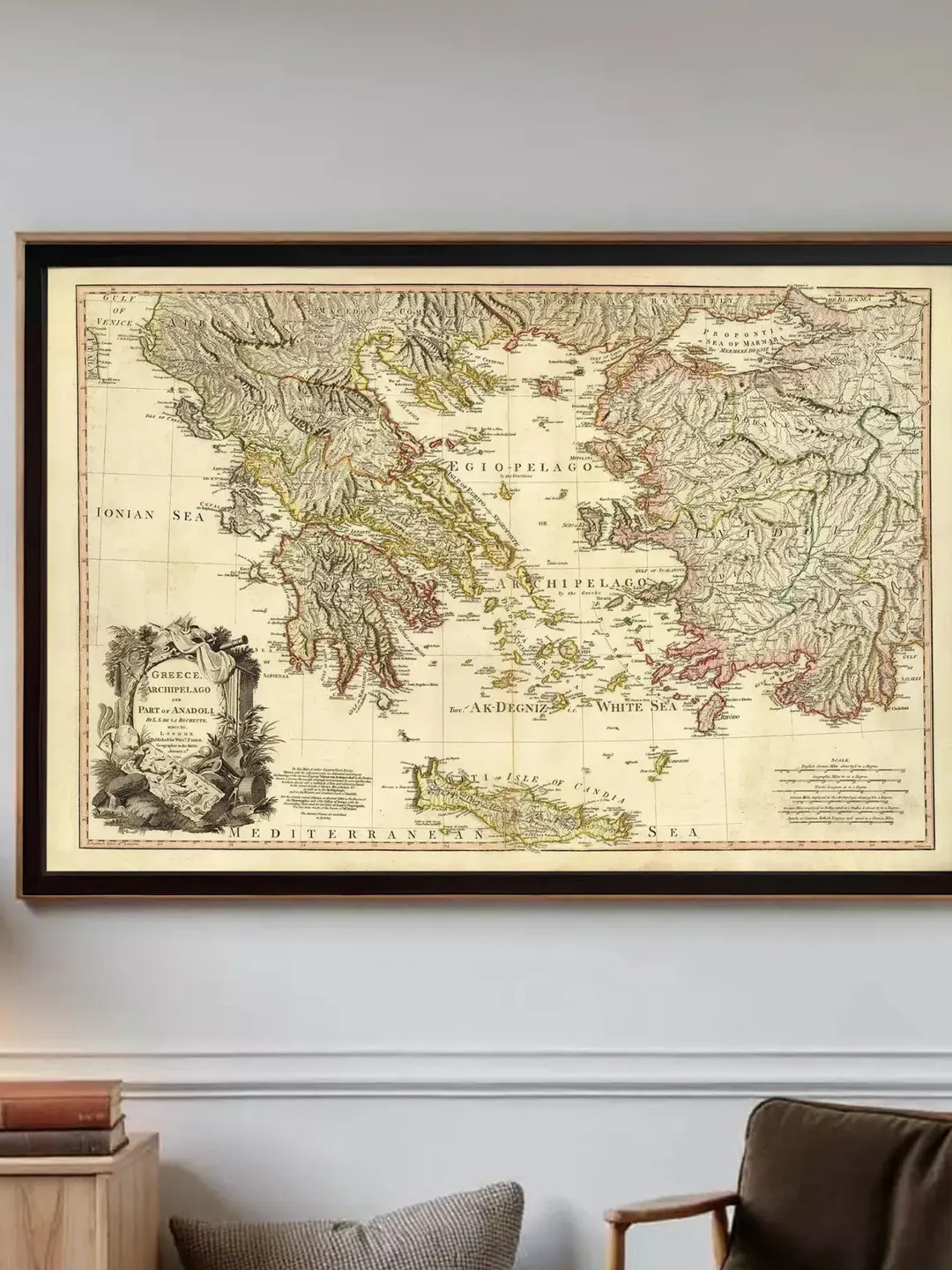 Greece Map Print | 1791 Vintage Wall Art