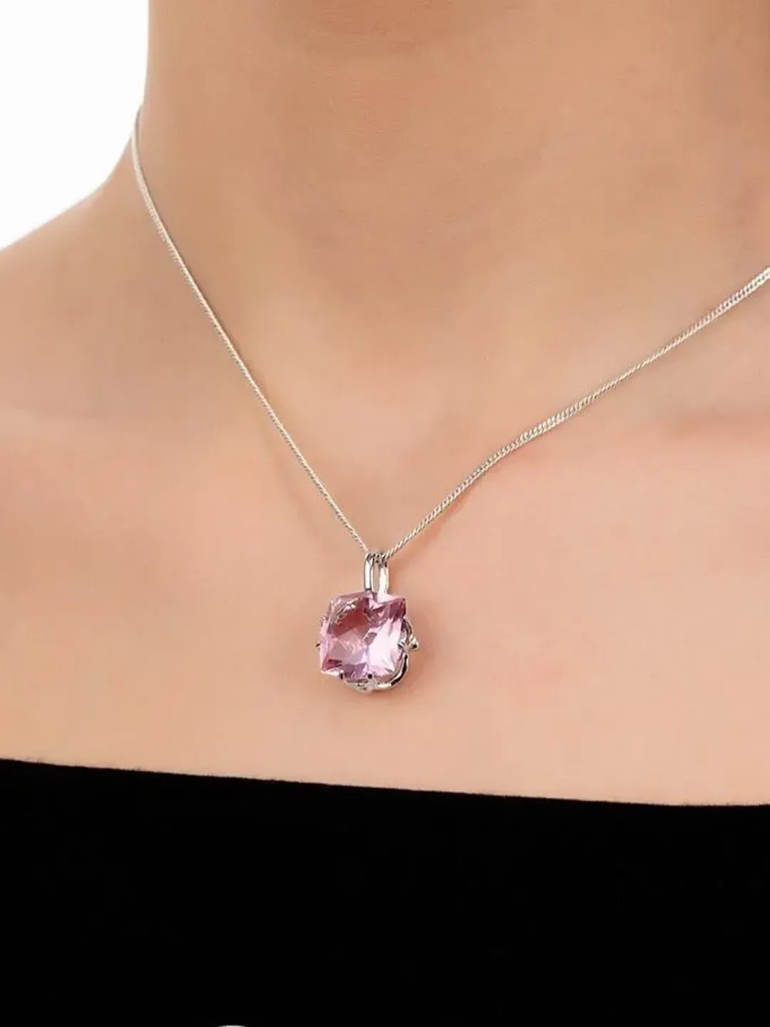 Pendant silver 925 with large tourmaline