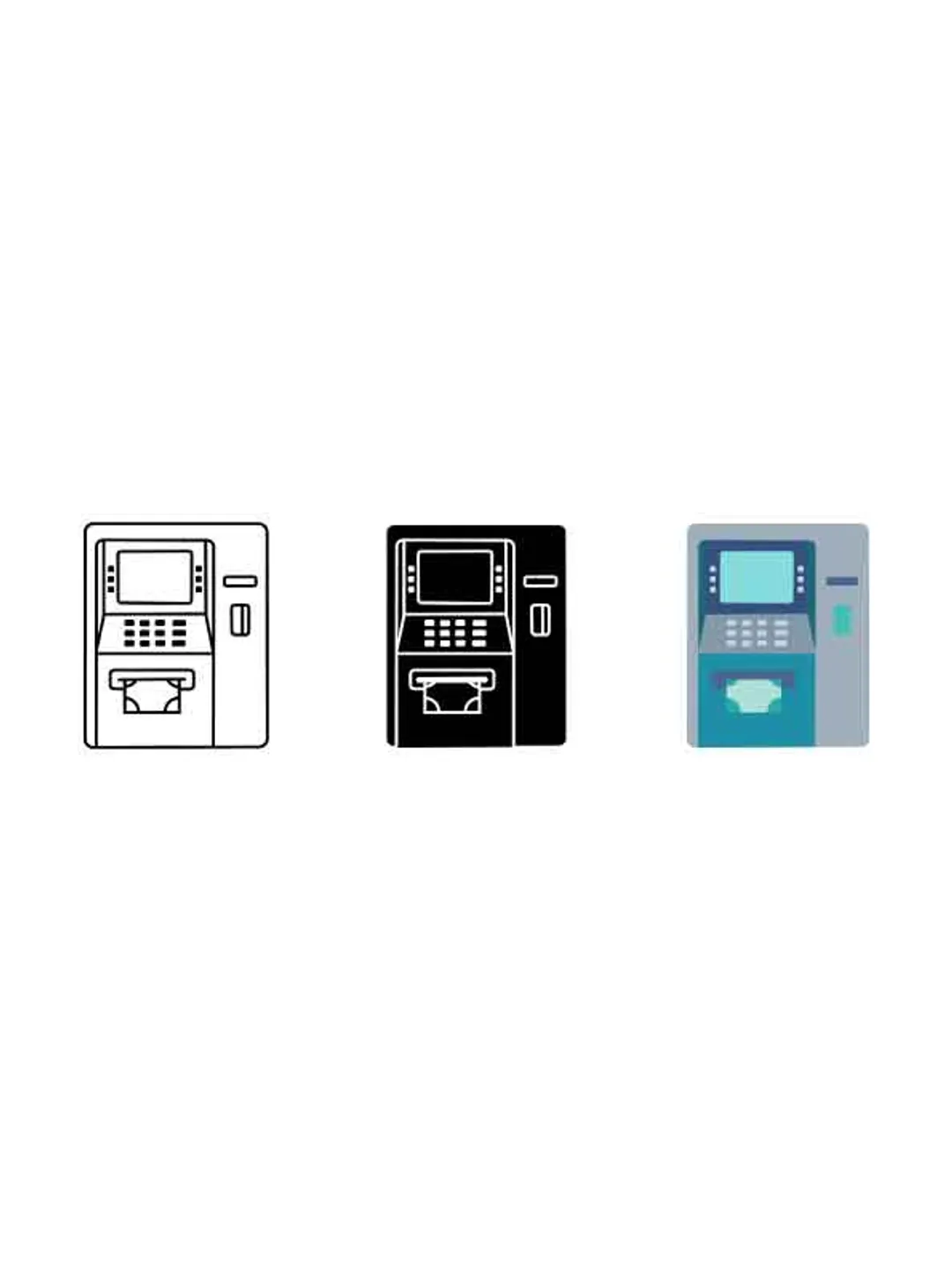 Financial Audit Icon Set with Magnifying Glass and Dollar Bill Document