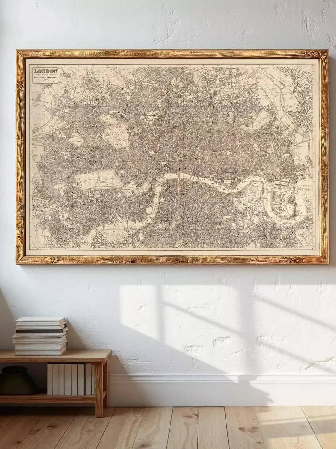 Vintage London Map Print | 1894 England Wall Art
