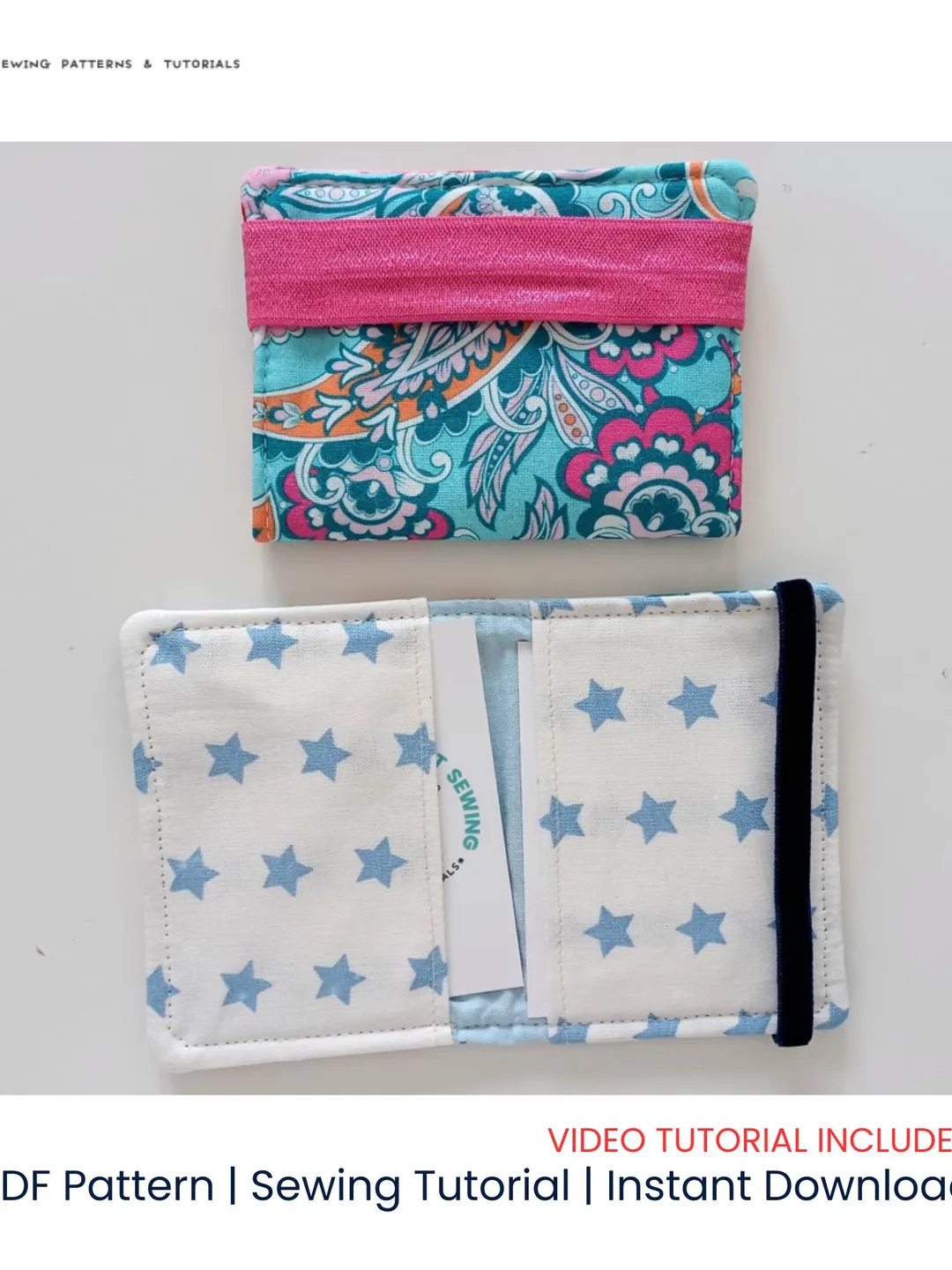 Card Holder Sewing Pattern: Easy Beginner Tutorial (PDF Pattern)
