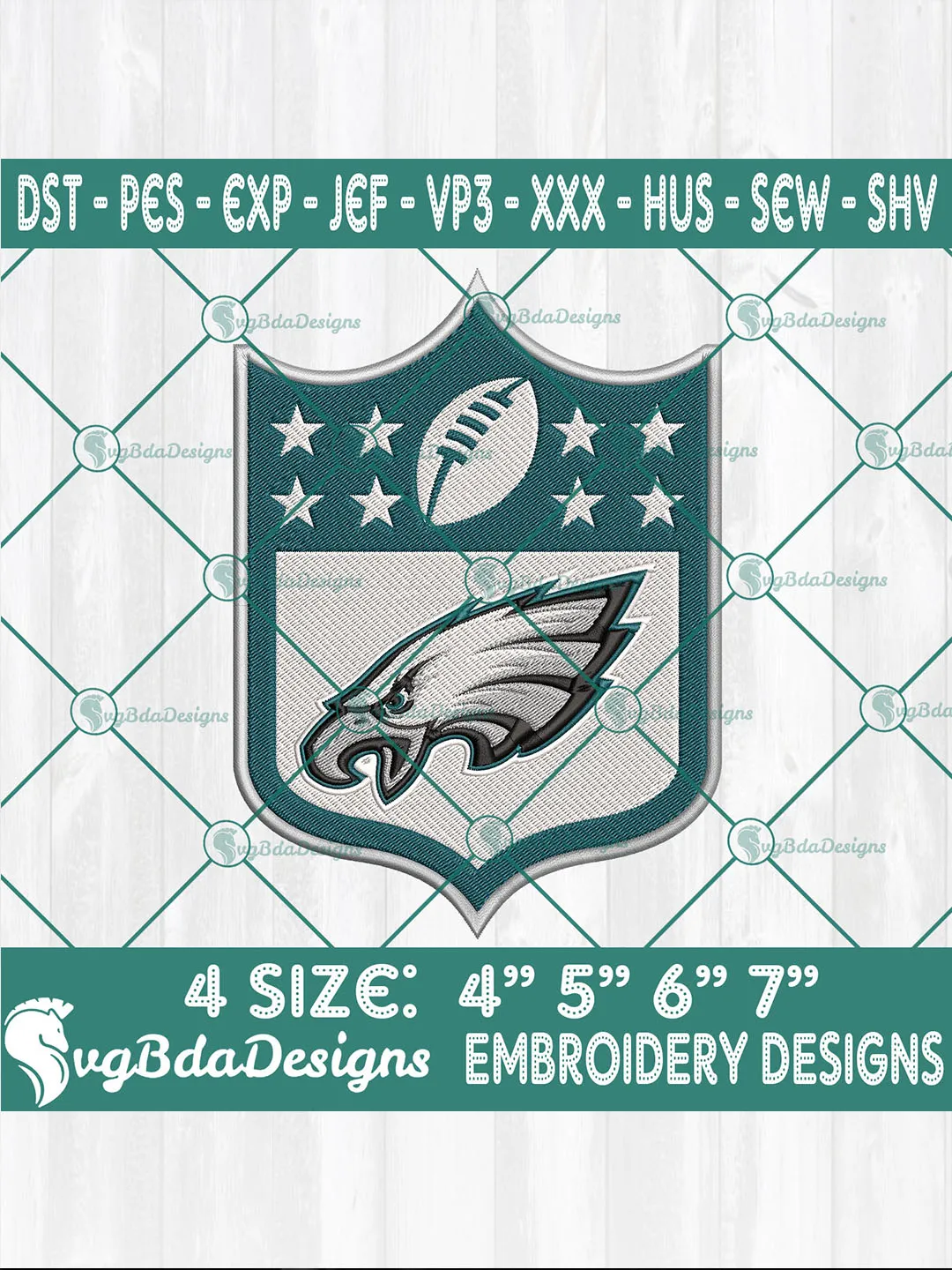 Philadelphia Eagles Logo NFL Embroidery Designs – Perfect for True Football Fans