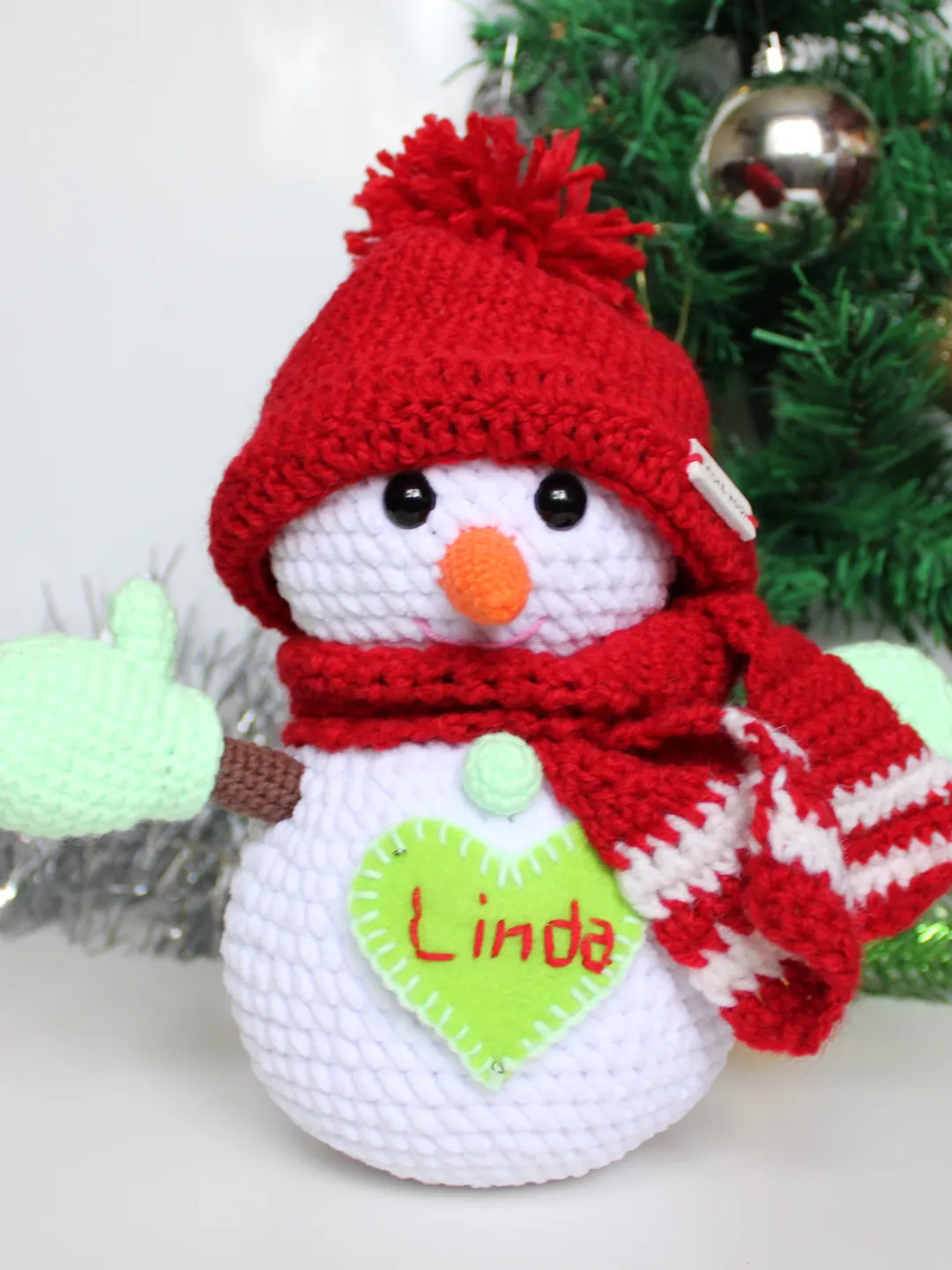 Snowman crochet pattern PDF in English Amigurumi Christmas tree toy