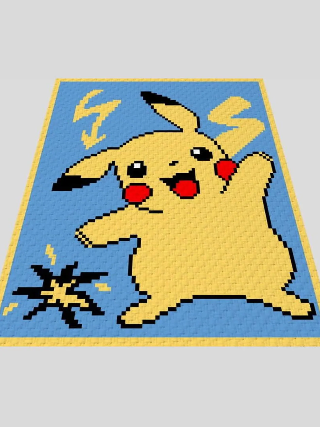 Pokemon Graphgans Crochet C2C Construction Vehicle graphgan blanket pattern PDF