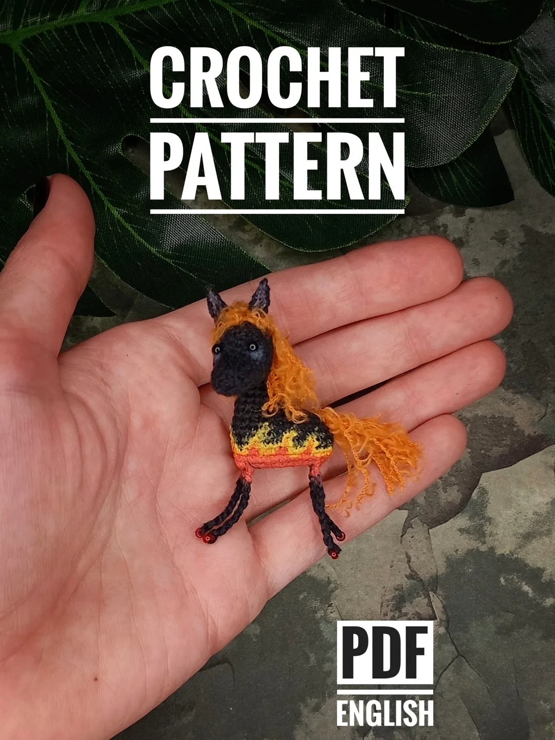 Crochet pattern. Crochet pattern miniature horse. Miniatute toy. Amigurumi.