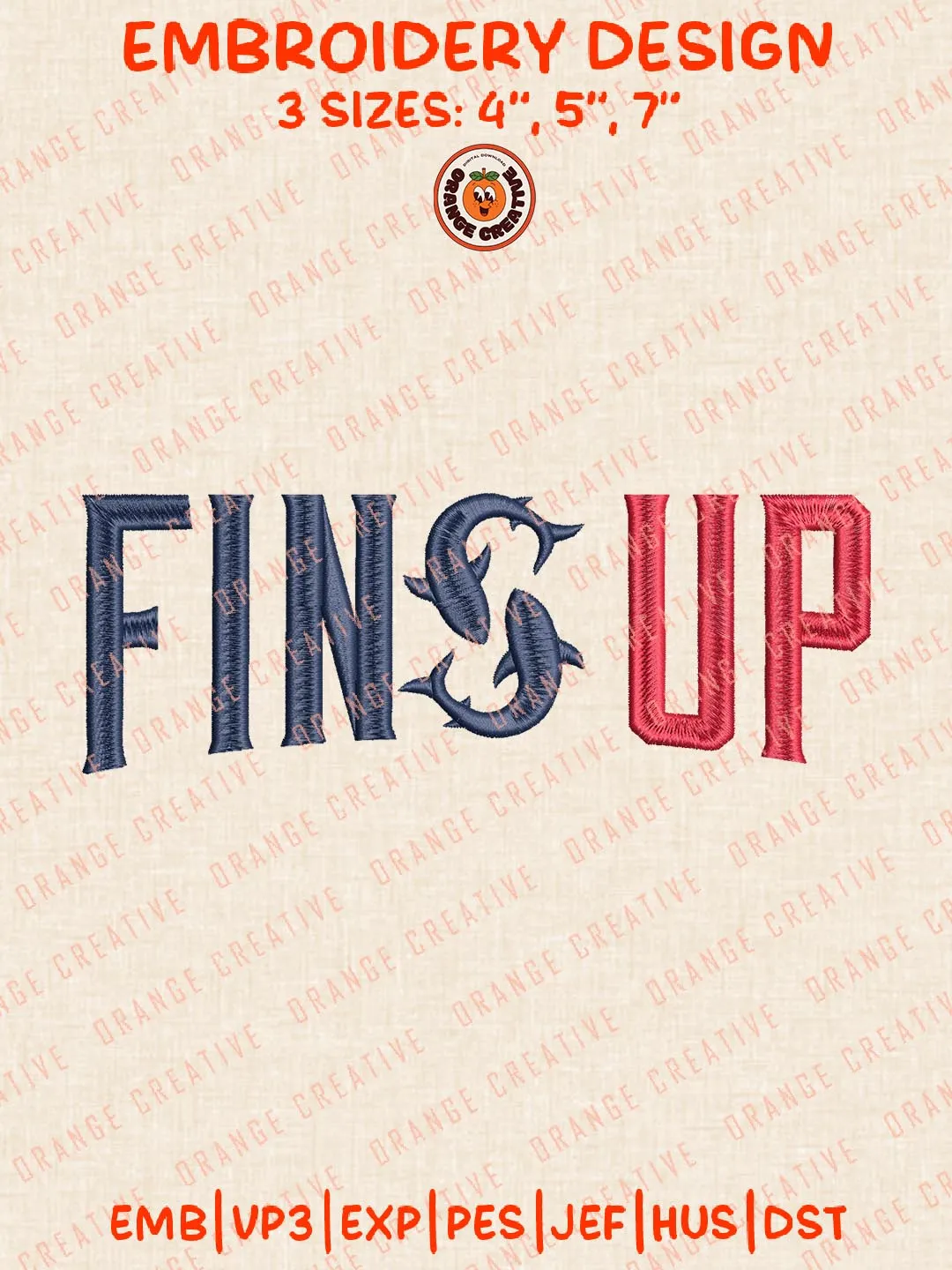 NCAA Fin Up Logo Embroidery Design, NCAA Ole Miss Rebels Team Embroidery Design, Machine Embroidery Design File, 4 Sizes, Custom Size, Digital Download