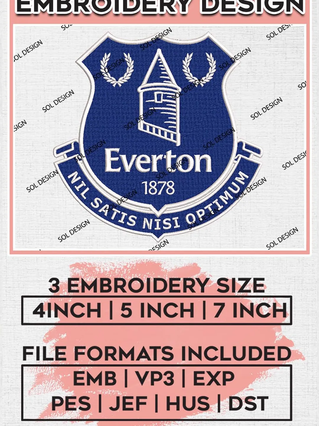 Everton Embroidery Designs, Premier League Embroidery, EPL Embroidery Designs, EPL Everton Embroidery Designs