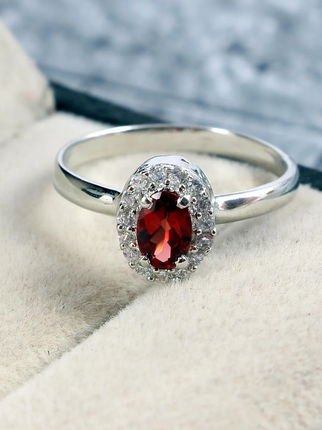 Delicate Rings Silver Natural Garnet Ring, Delicate Stacking Ring, Dainty Minimalist Ring ...