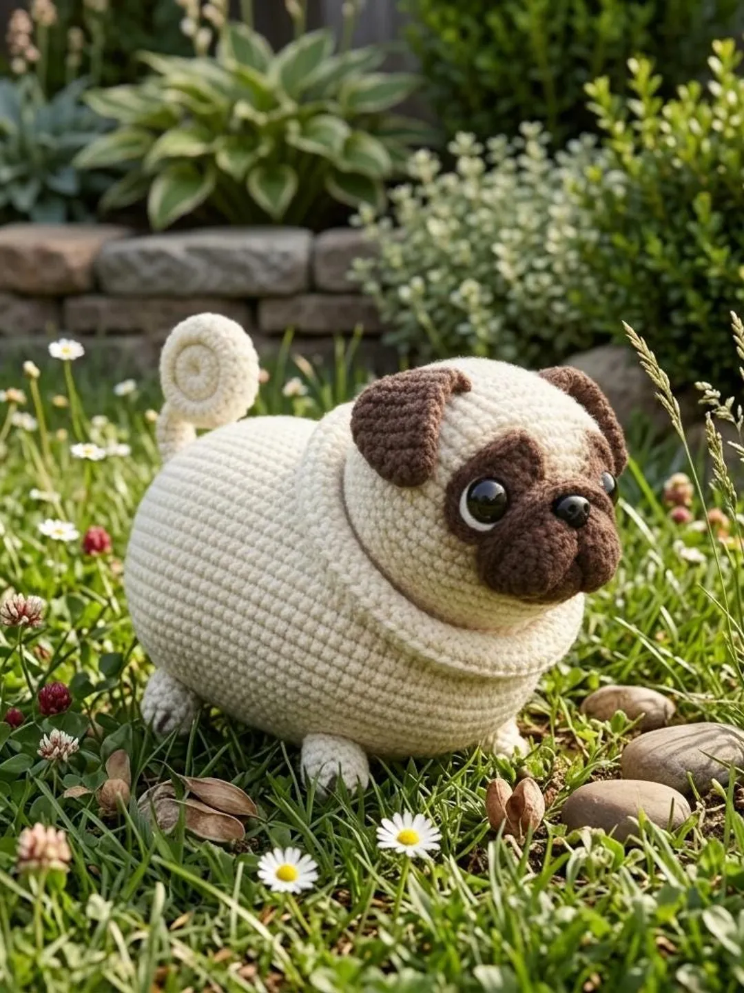 Crochet Pug Pattern PDF, Beginner Friendly Amigurumi Dog Pattern, Amigurumi Dog Pattern, Cute Puppy Crochet Tutorial, Digital Download
