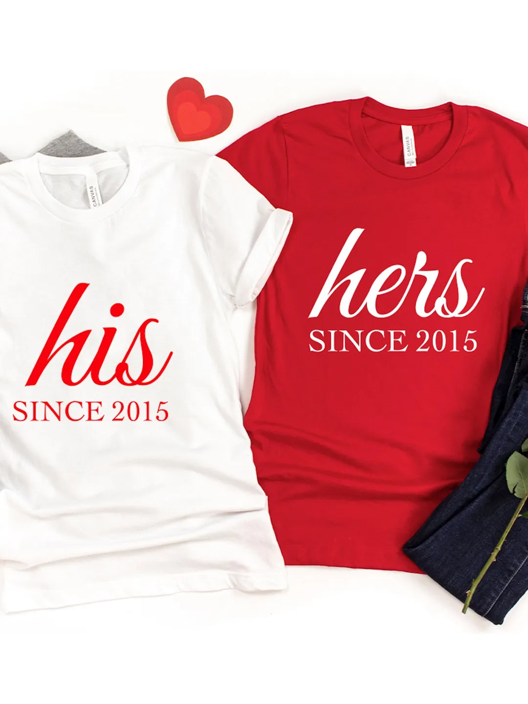 His and Hers Shirts: Matching Couples Tees (Soft Cotton)
