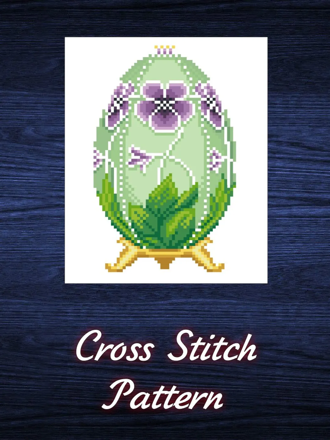 Cross Stitch Pattern Easter Egg Digital Download PDF