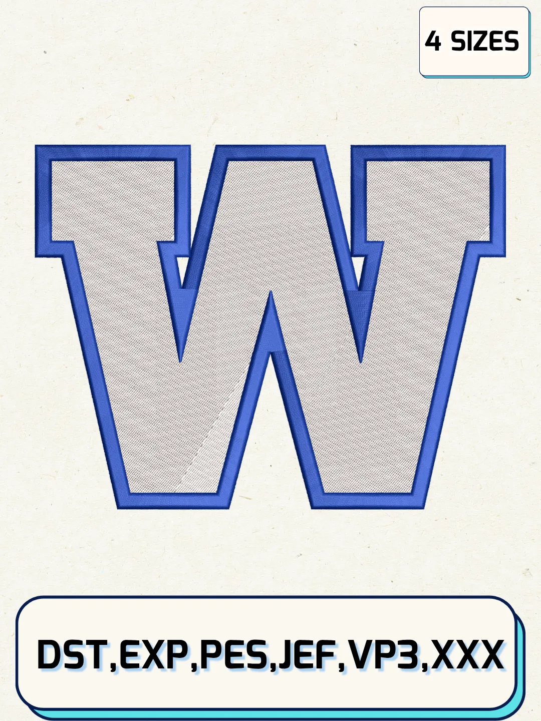 Winnipeg Blue Bombers Logo Embroidery Design File,CFL Logo Embroidery Design, Machine Embroidery Files, 4 Sizes