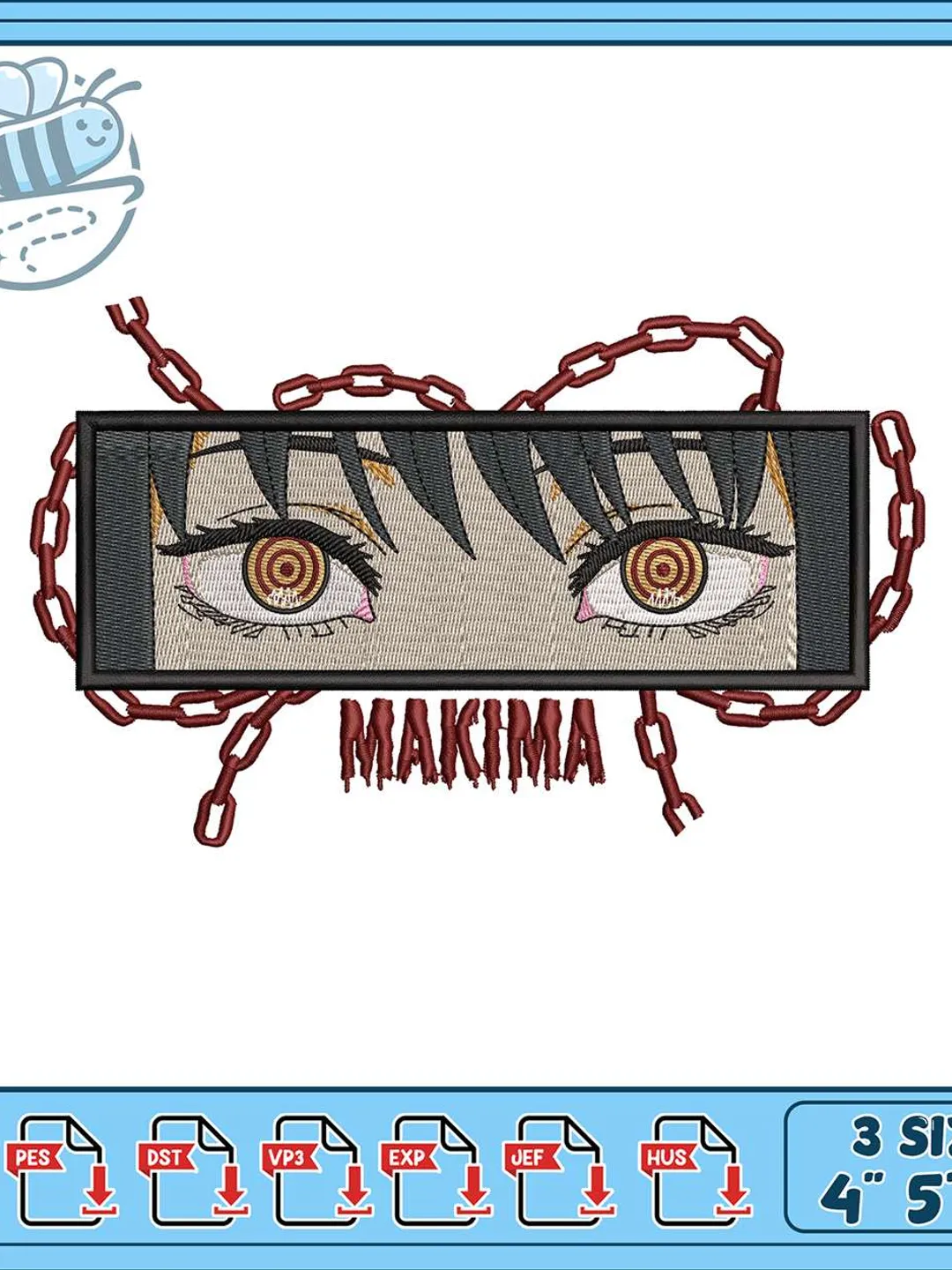 Aki Embroidery Designs, Aki Character Embroidery Files, Chainsaw