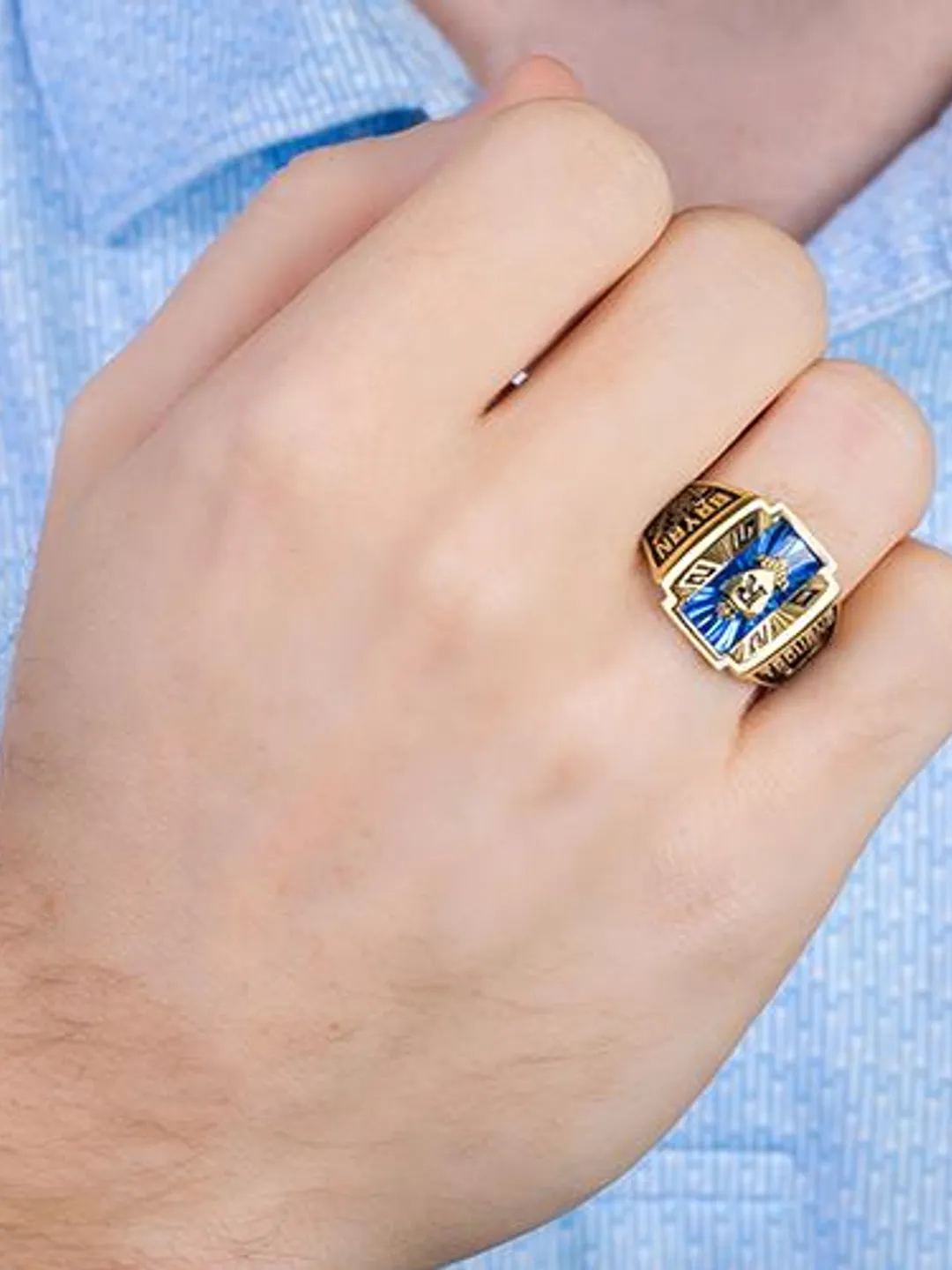 Customized High School Class Ring | 925 Sterling CZ Stone Graduation ...