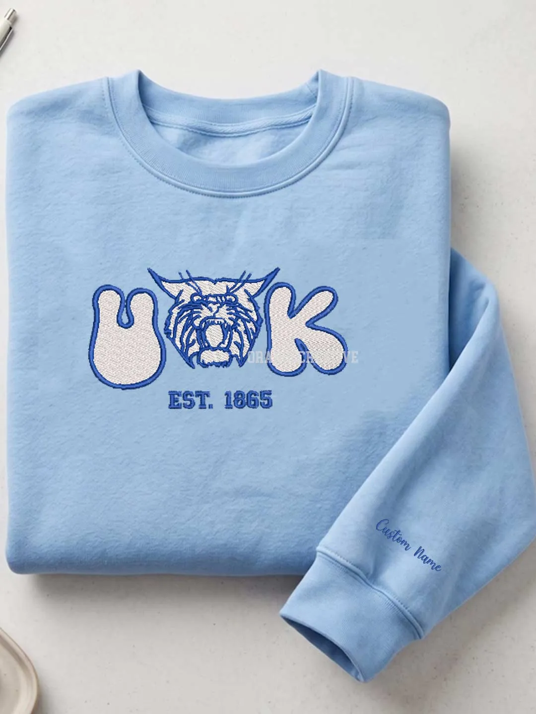 Kentucky Wildcat Est Embroidered Sweatshirt, Sport Embroidered Crewneck, Football Embroidered Shirt, College Sweatshirt, Crewneck Gift
