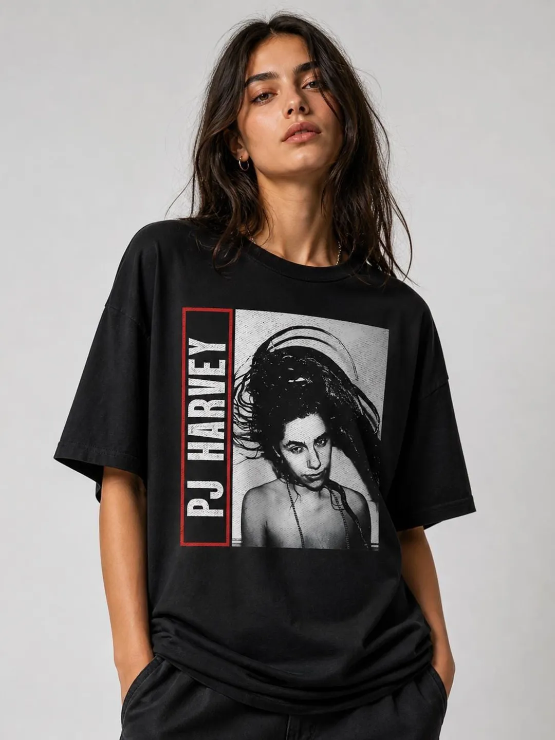 Retro PJ Harvey T-Shirt - 90s Alternative Rock Band Tee