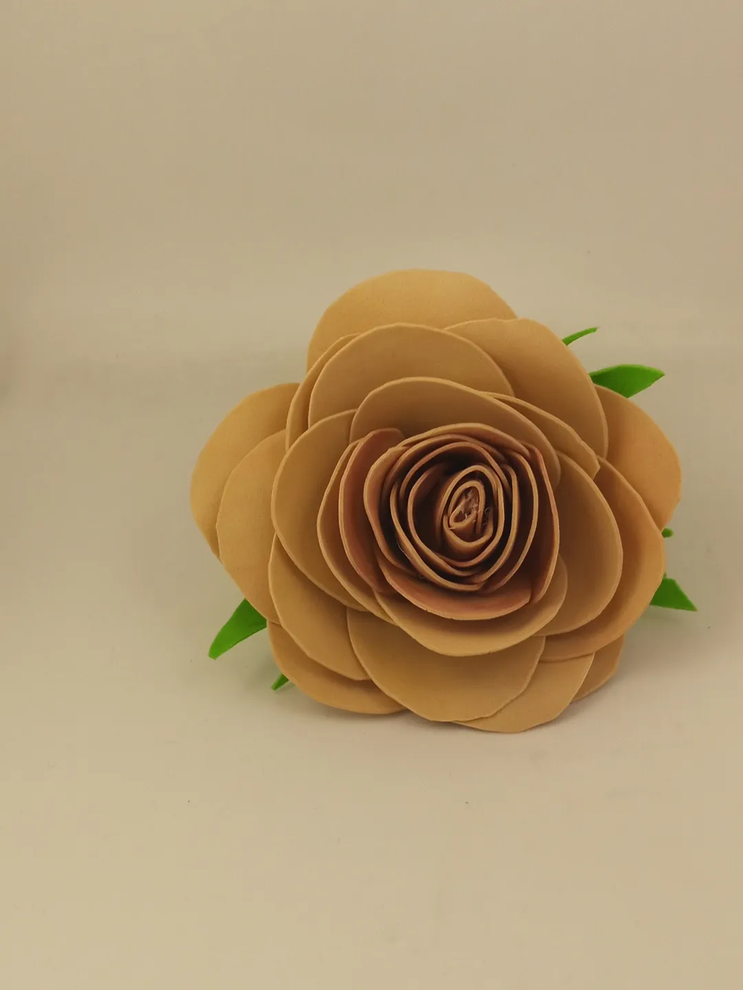 Handmade rose flower brooch on pin/ beige brooch made foam Eva/original womens accessories/gift for her/jewellery byhahd